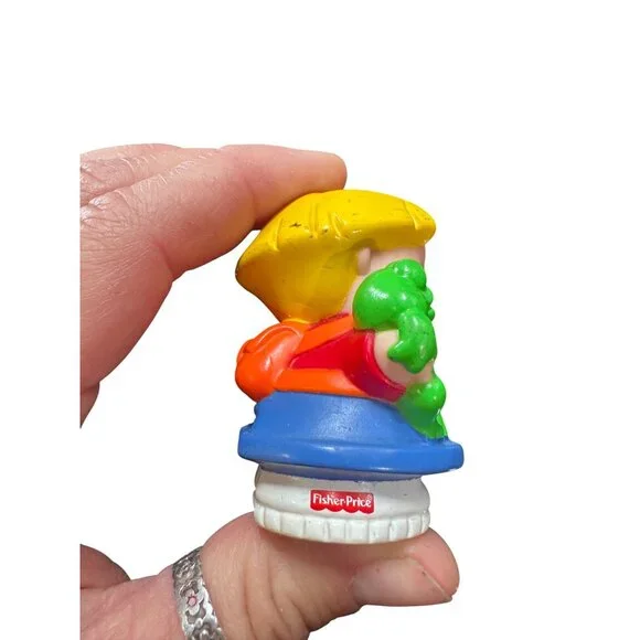 Vintage Fisher-Price Little People Eddie Figure Holding Frog 2002 Collectible To - Picture 5 of 6